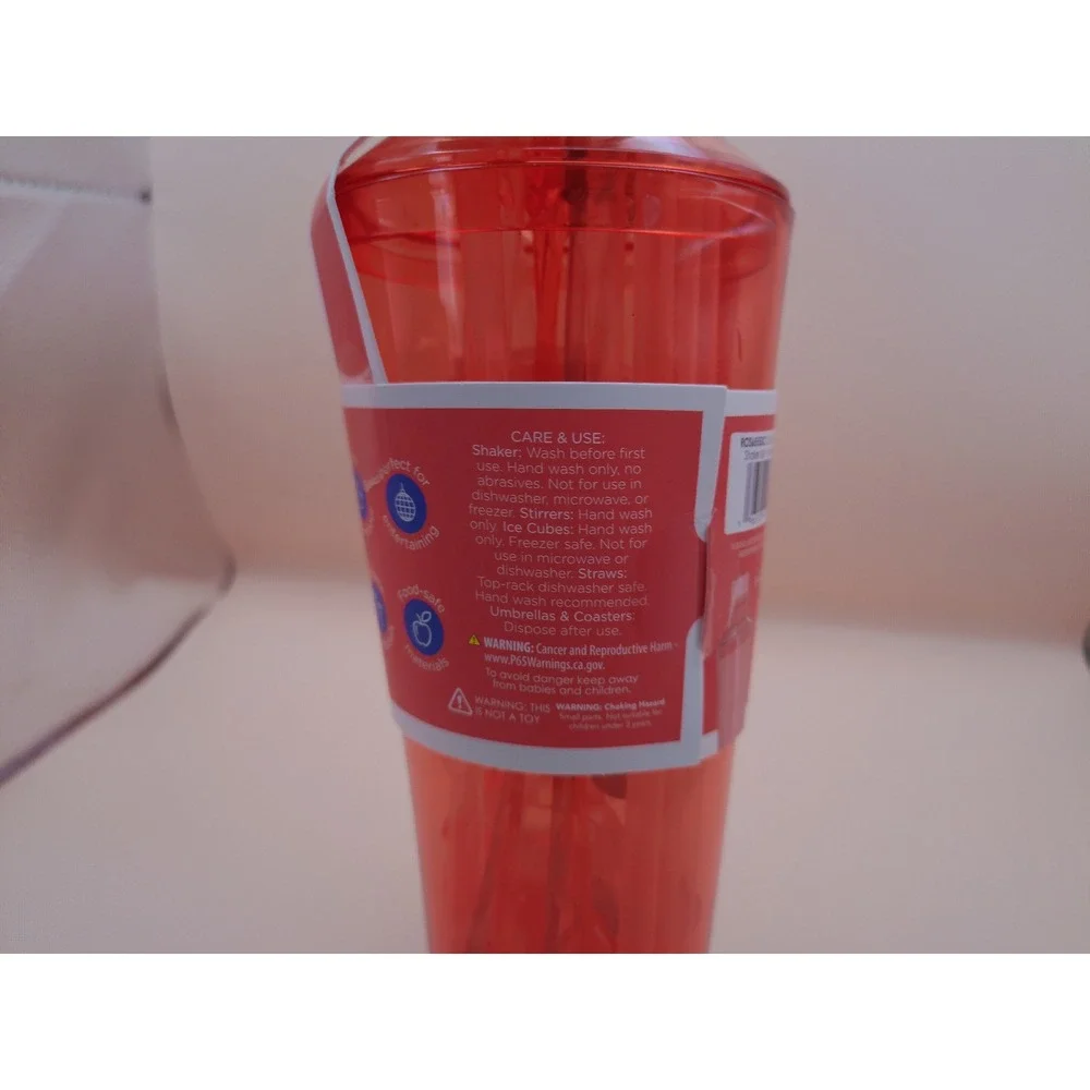 Last Sip Collective Americana Red Cocktail Shaker Set 33 Pc 26.9 oz Barware NEW